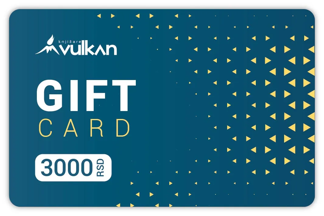 GIFT KARTICA / VAUČER Plava zlatni trouglići 3000 