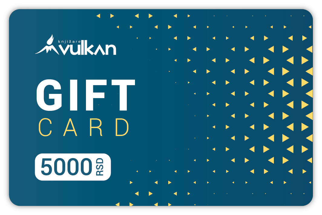 GIFT KARTICA / VAUČER Plava zlatni trouglići 5000 