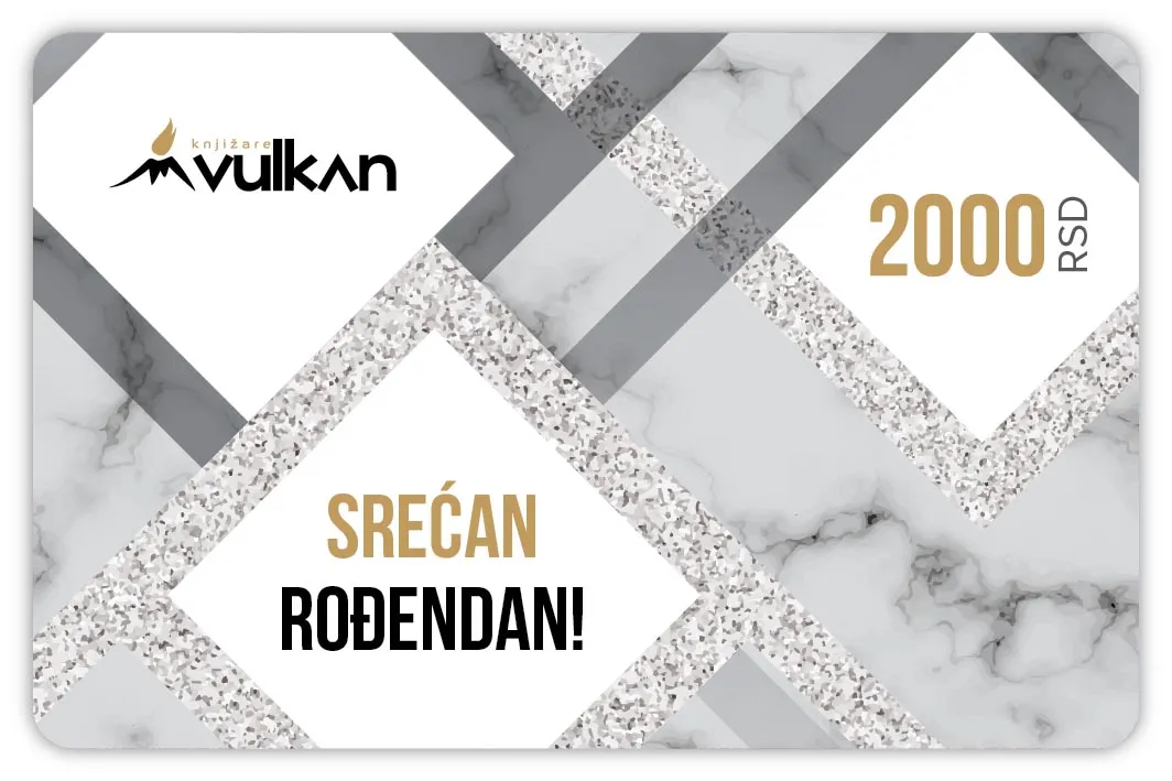 GIFT KARTICA / VAUČER Srećan rođendan siva 2000 