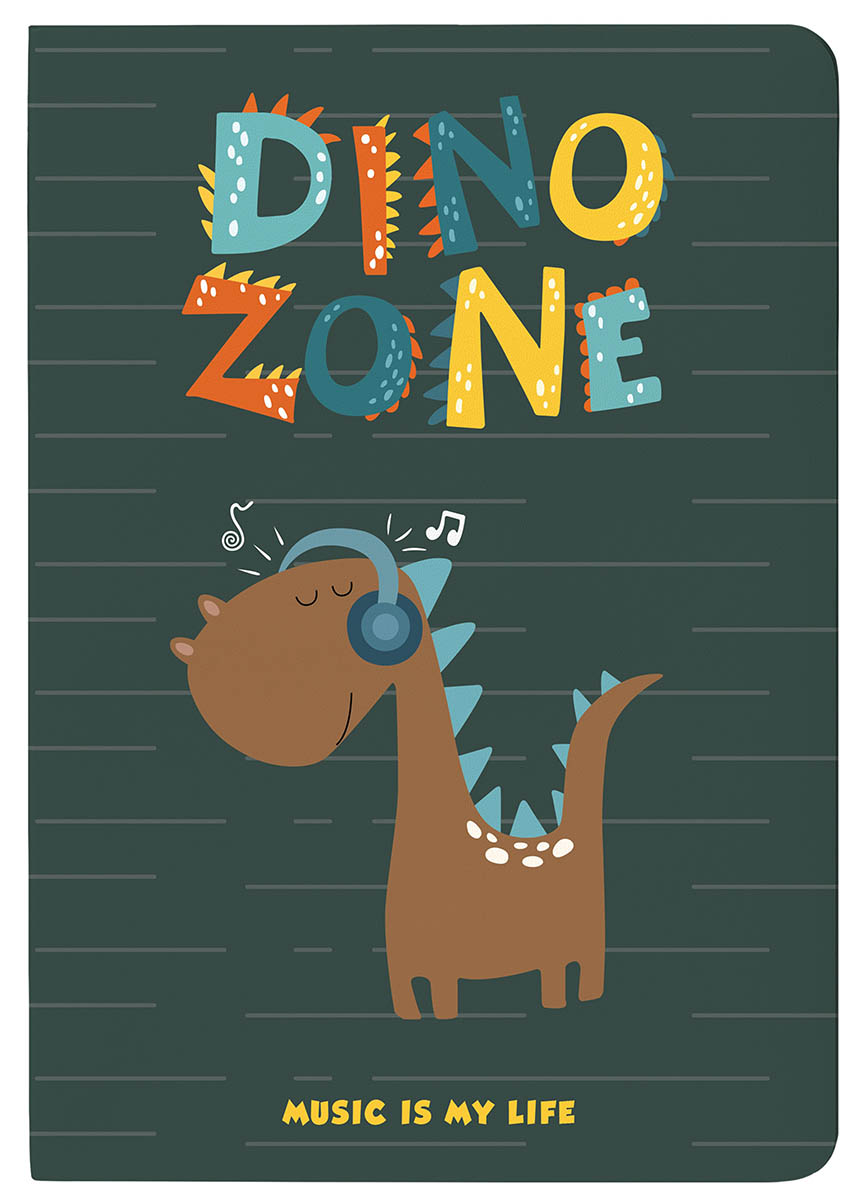 Sveska A4 DINO ZONE, 60 listova uske i široke linije 