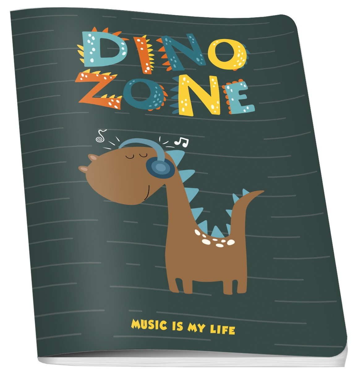 Sveska A5 DINO ZONE , 60 listova uske i široke linije 