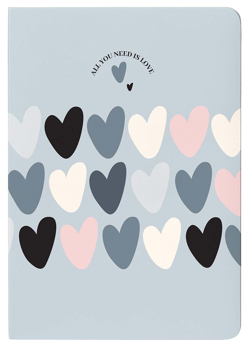 Sveska A4 HEARTS, 60 listova na linije 