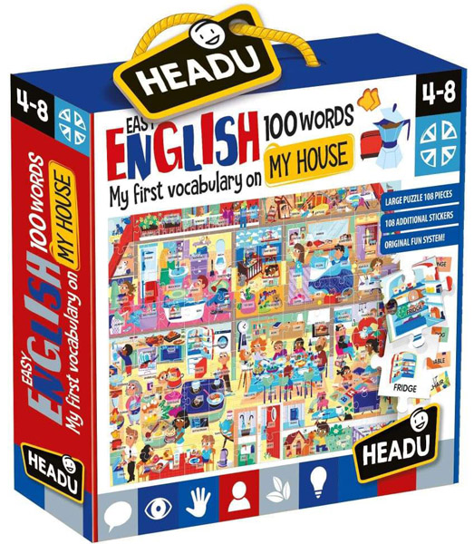 Puzzle za decu KUĆA: 100 ENGLESKIH REČI 