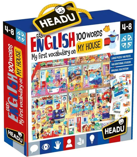 Puzzle za decu KUĆA: 100 ENGLESKIH REČI 