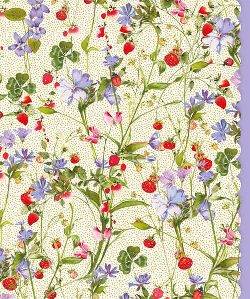 Rođendanska čestitka BLUE FLOWERS/STRAWBS 