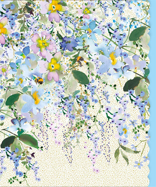 Rođendanska čestitka BLUE FLOWERS 