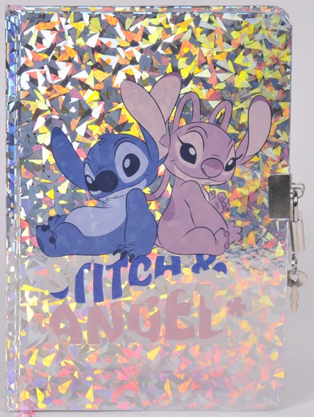 Dnevnik A5 sa ključićem STITCH AND ANGEL HOLOGRAPHIC 