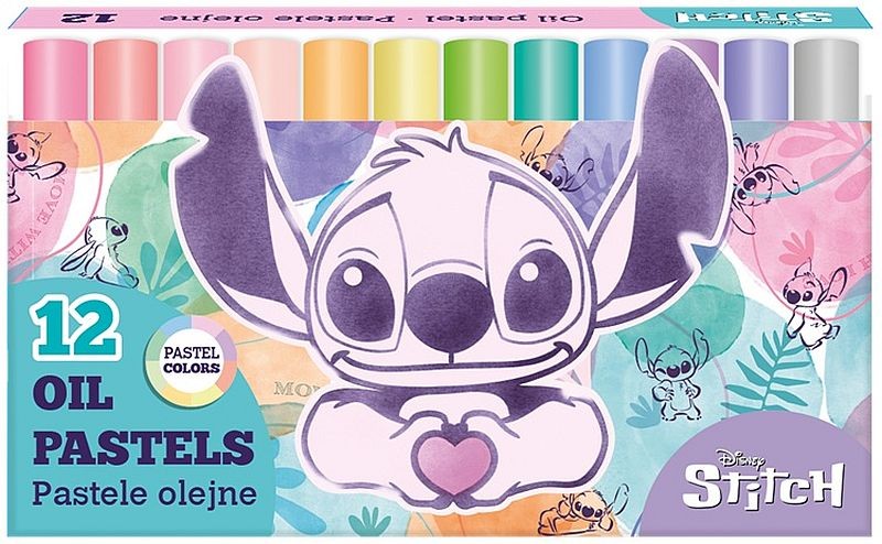 Voštane boje PASTELS 12 kom STITCH 