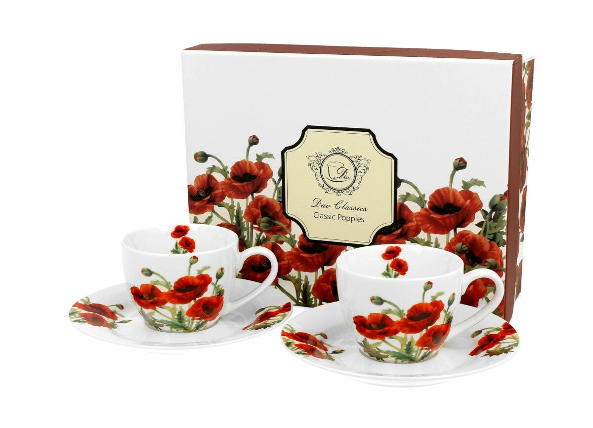 Dve šolje za espresso 110 ml CLASSIC POPPIES 