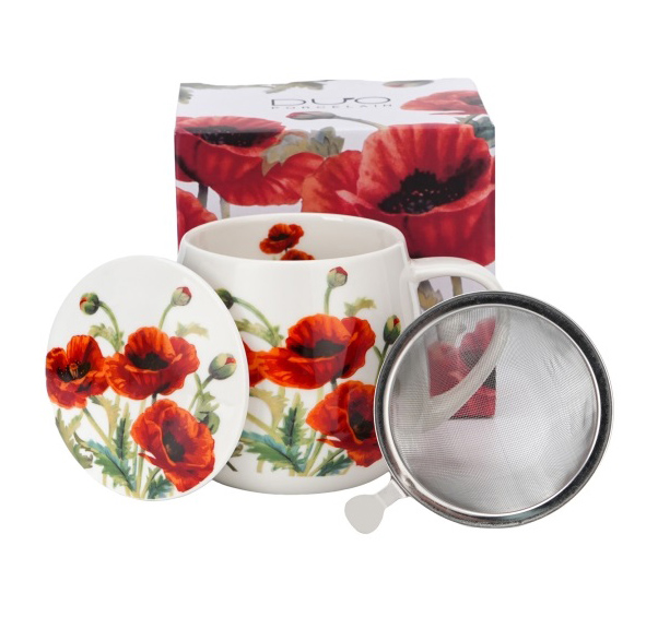 Šolja okrugla sa infuzerom 430ml CLASSIC POPPIES 