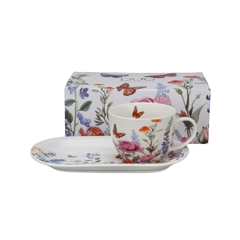 Set za doručak šolja 440 ml sa tacnom SUMMER 