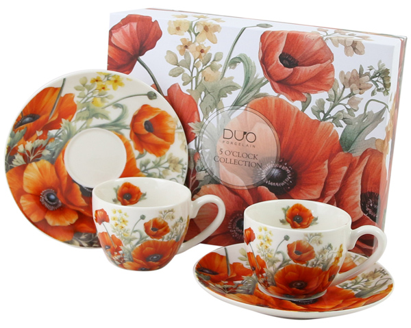 Dve šolje za espreso POPPIES 110ml 