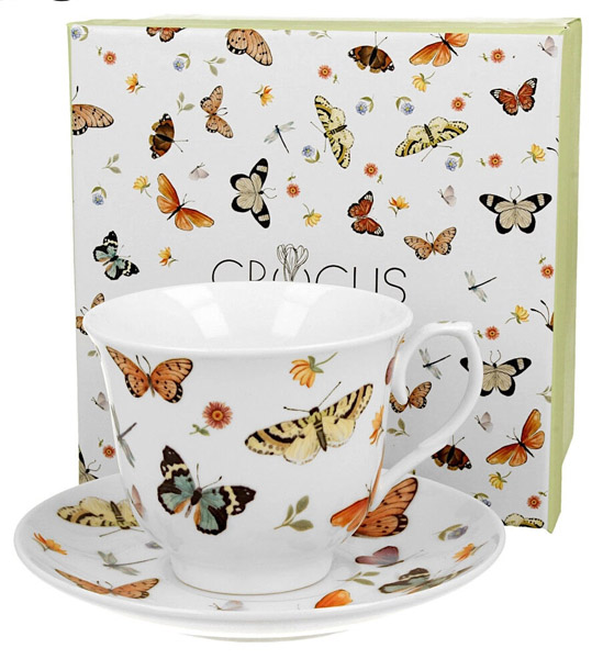 Šolja sa tacnom BUTTERFLIES 