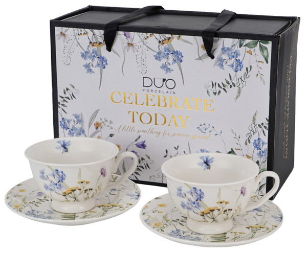 Set dve velike šolje sa tacnom MELODY 