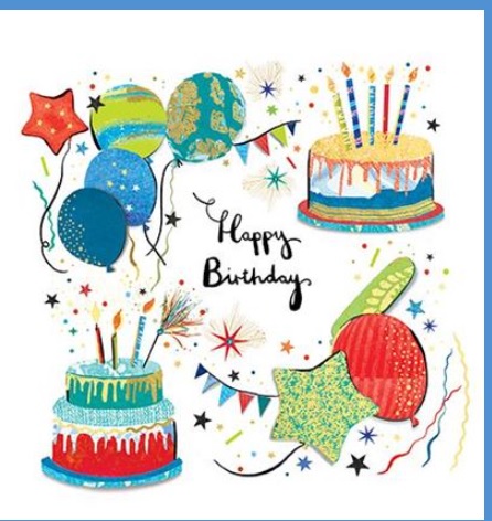 Rođendanska čestitka BALLOONS & CAKES 