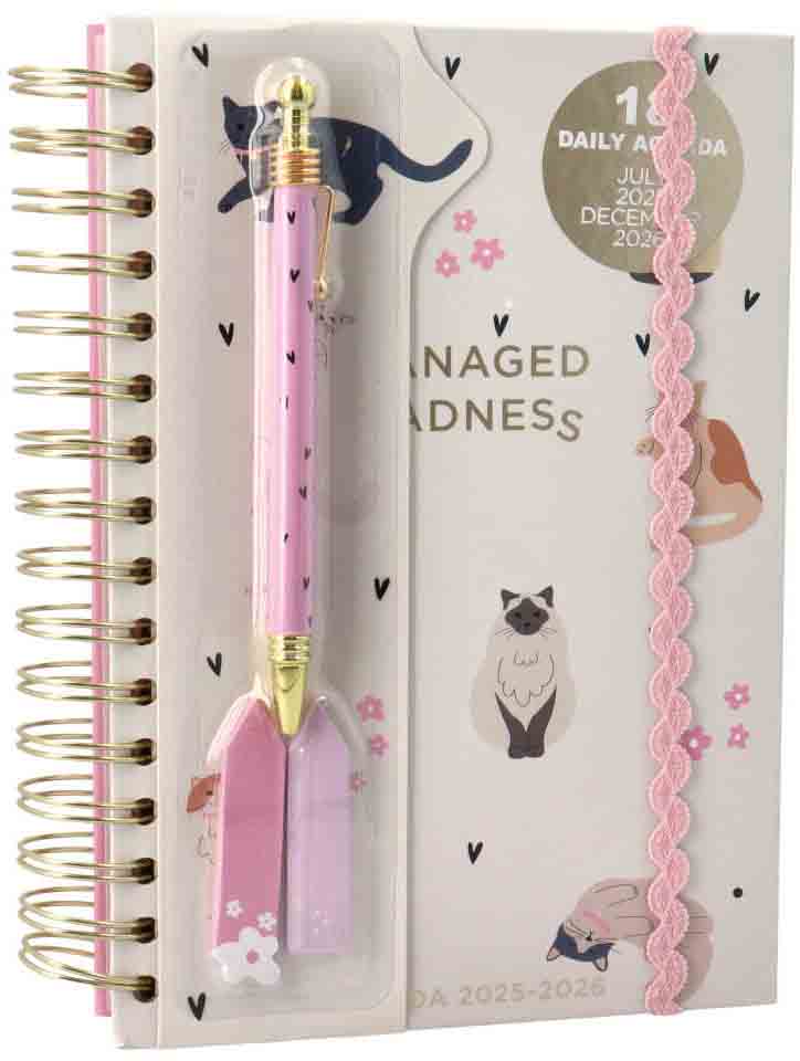 Planer 18 MONTH DAILY MANAGED MADNESS od jula 2025. do decembra 2026. godine 