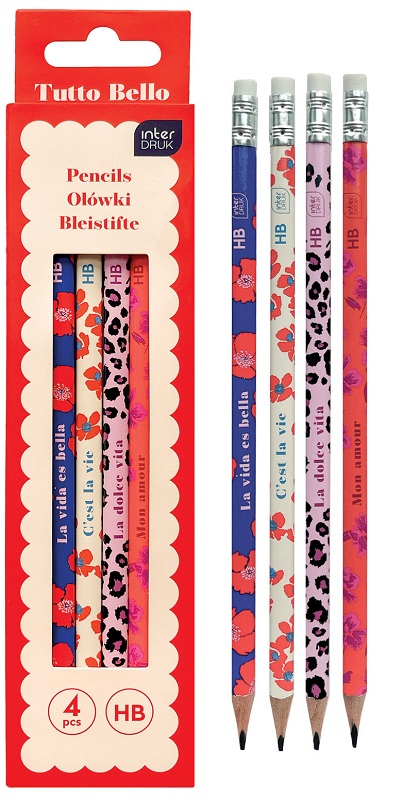 Set četiri grafitne HB TUTTO BELLO 