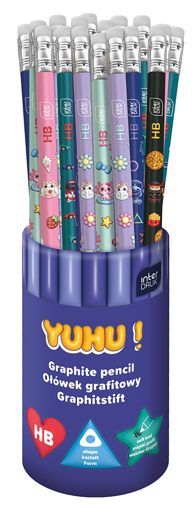 Grafitna olovka sa gumicom HB YUHU (Više vrsta) 