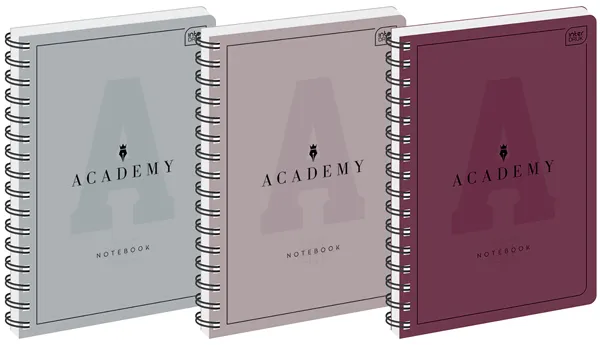 Notes sa spiralom A4 kvadratići ACADEMY (TRI VRSTE) 