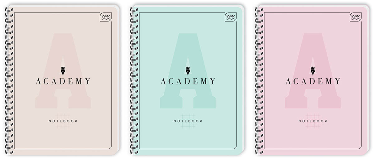 Notes A4 ACADEMY PASTEL 100 listova na kvadratiće (Više vrsta) 