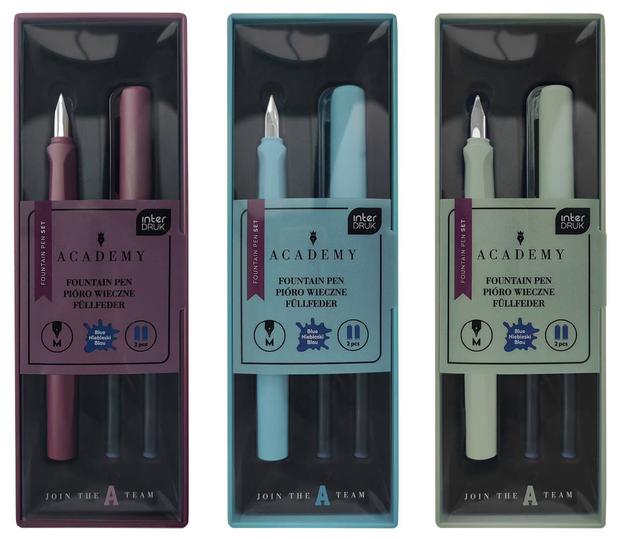 Set nalivpero + dve patrone ACADEMY (TRI VRSTE) 