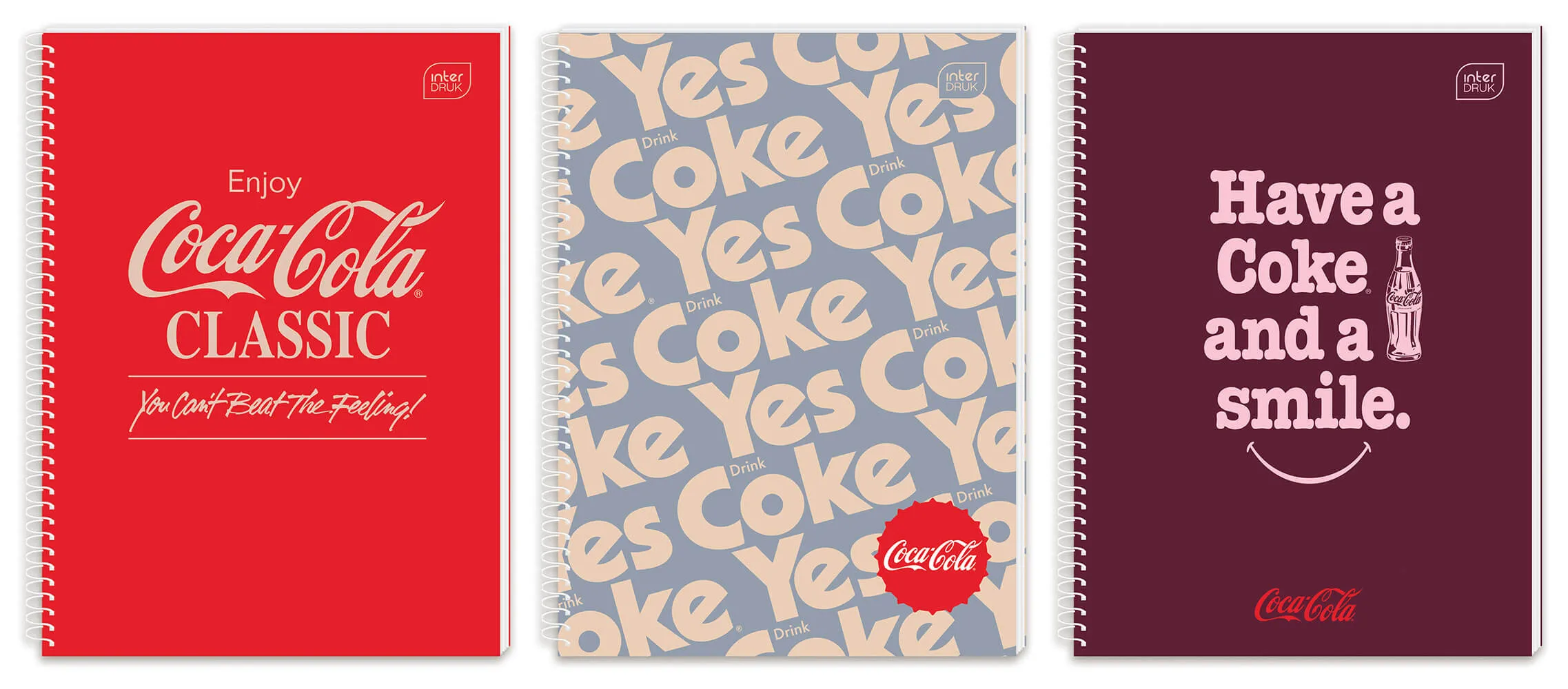 Spiralni notes A4 kvadratići COCA COLA  (TRI VRSTE) 