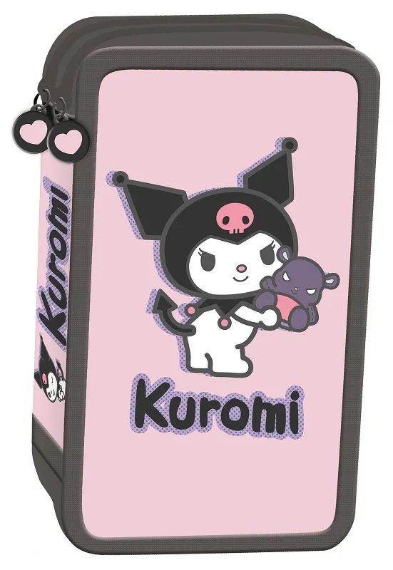 Pernica puna sa tri pregrade KUROMI PINK 