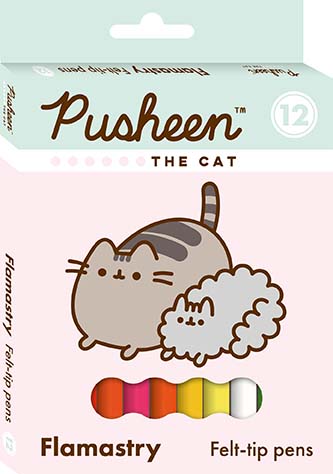 Flomasteri PUSHEEN THE CAT  12kom 