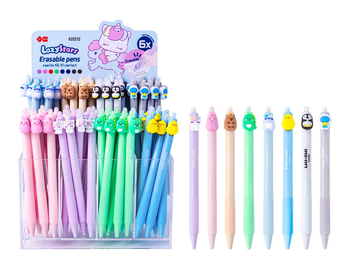 Piši-briši gel olovka LAZY STARS (motiv jednorog) 