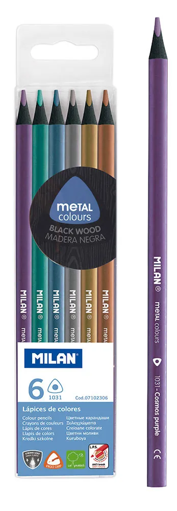 Drvene bojice MILAN METAL 6kom 