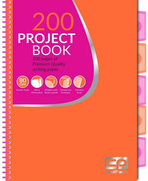 Sveska A4 kvadratići ORANGE NEON 