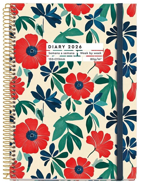 MIQUELRIUS datumirani planer ANEMONE 2026, 15x21cm 