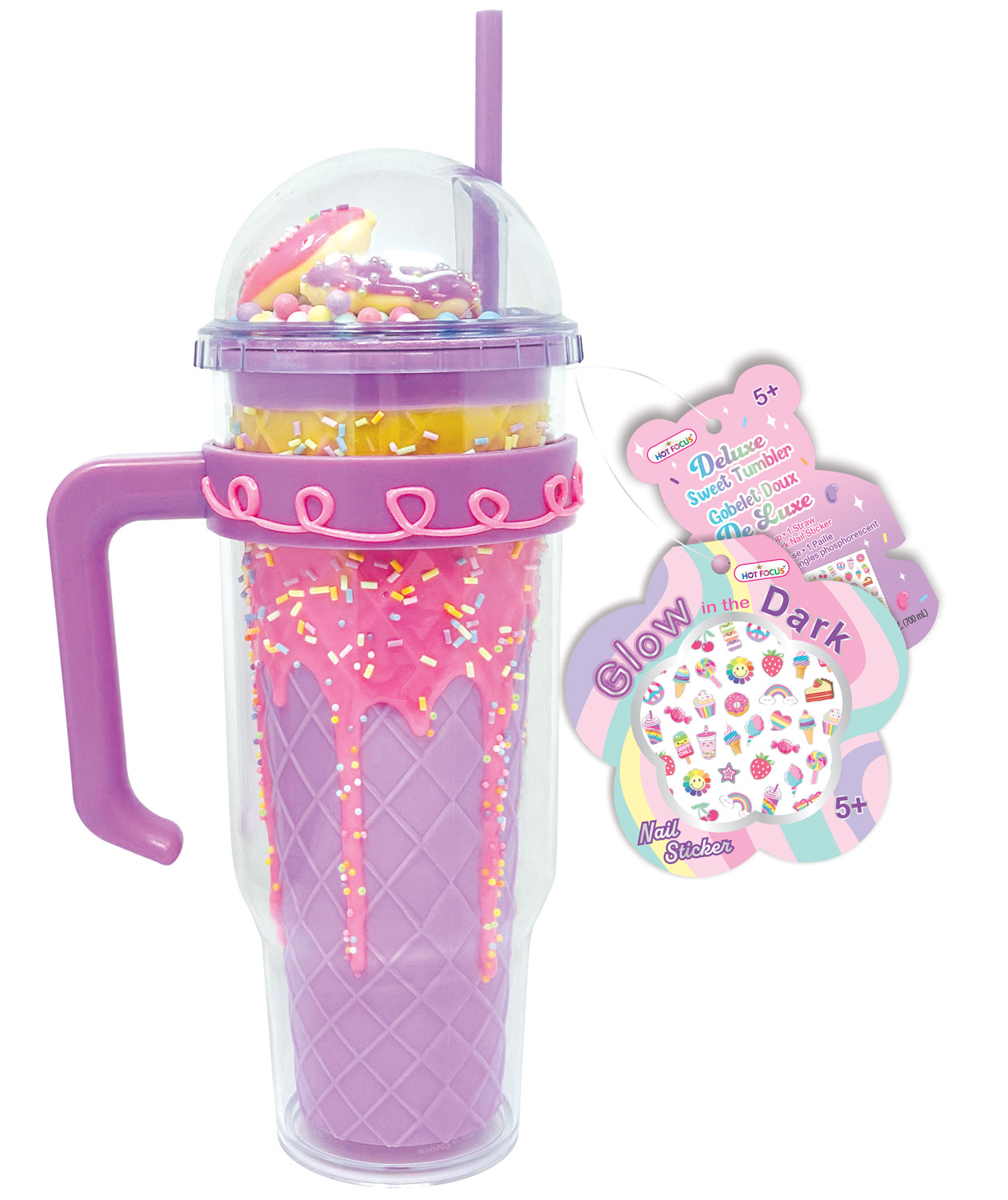 Šolja sa slamčicom 700ml DELUXE SWEET 