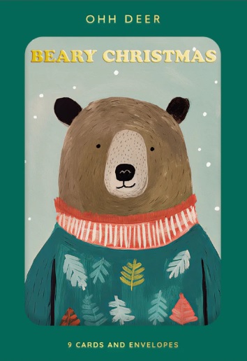 Set devet novogodišnjih i božićnih čestitki FESTIVE BEARS 