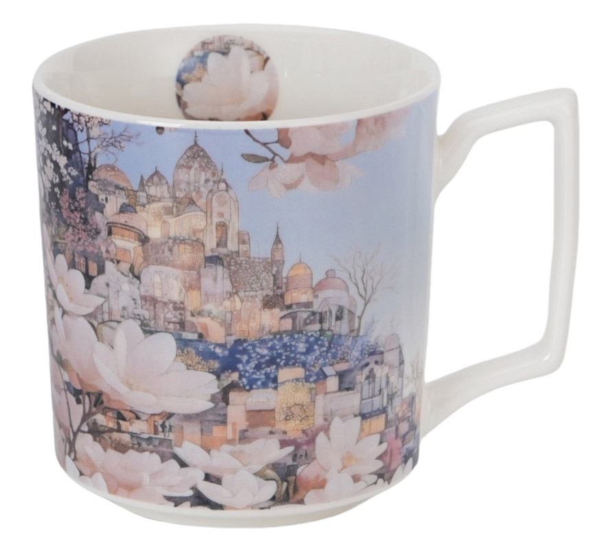Velika porcelanska šolja CITY OF MAGNOLIAS 450ml 