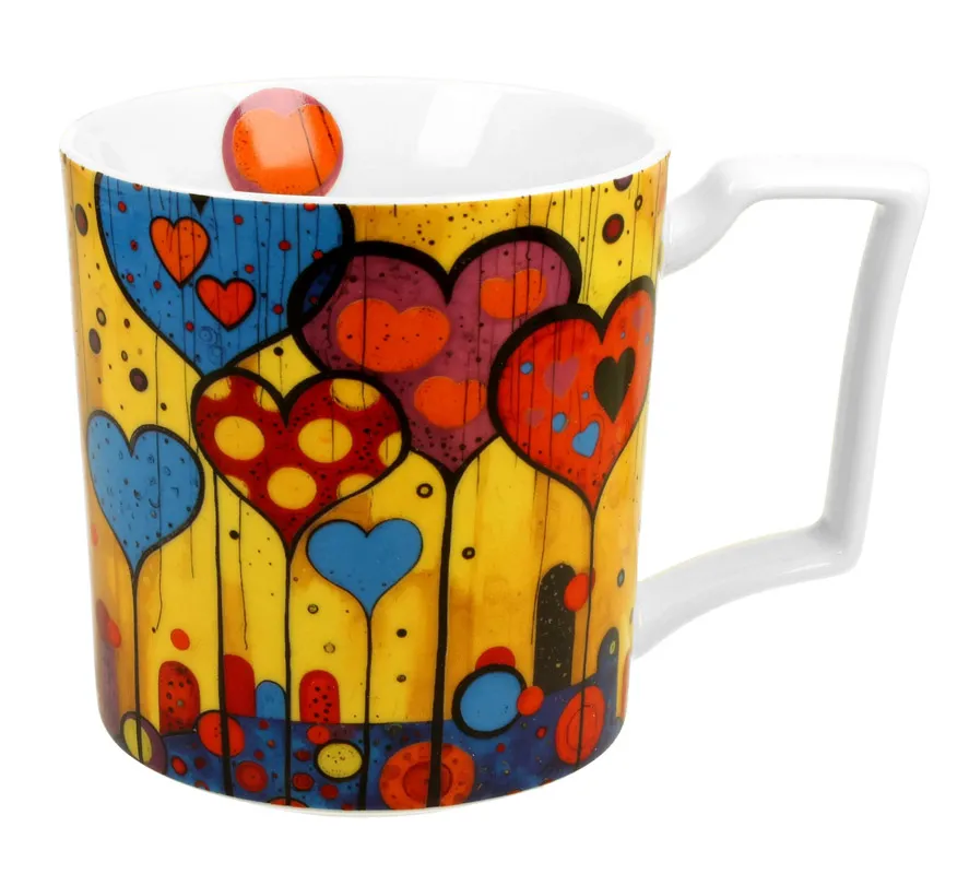 Velika šolja MODERN - HEARTS 750ml 