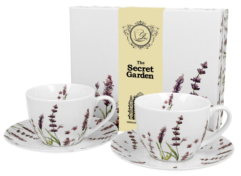 Set od dve šolje sa tacnom LAVENDER 