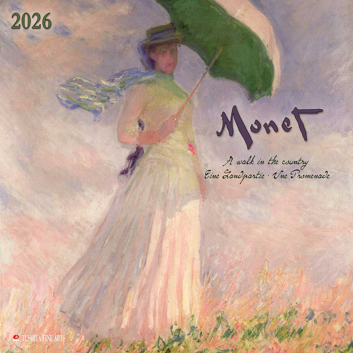 Zidni kalendar 2026 MONET - A WALK IN THE COUNTRY 