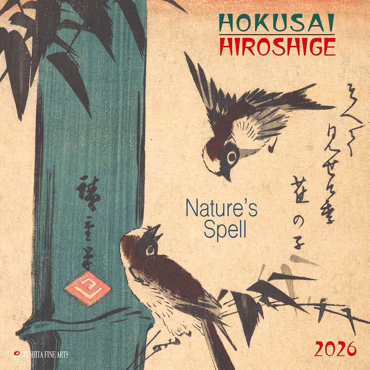 Zidni kalendar 2026 HOKUSAI HIROSHIGE - NATURE'S SPELL 