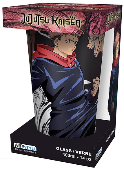 JUJUTSU KAISEN staklena čaša ITADORI VS SUKUNA 400ml 