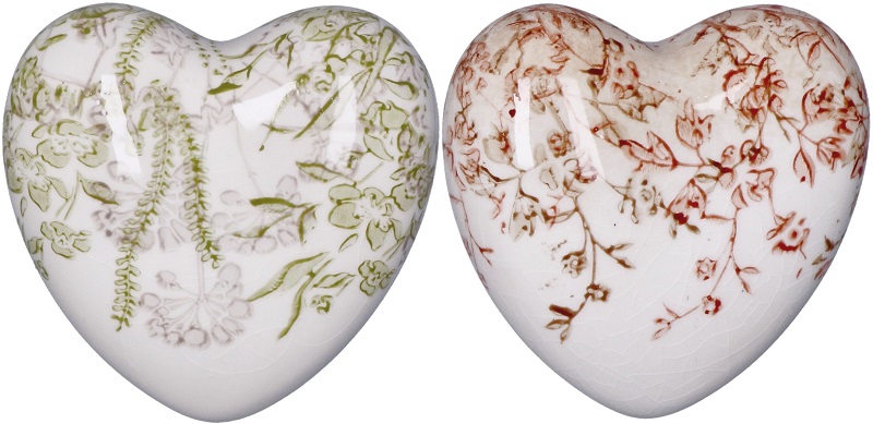 Ukrasna keramička figurica SRCE 11x11x5cm 