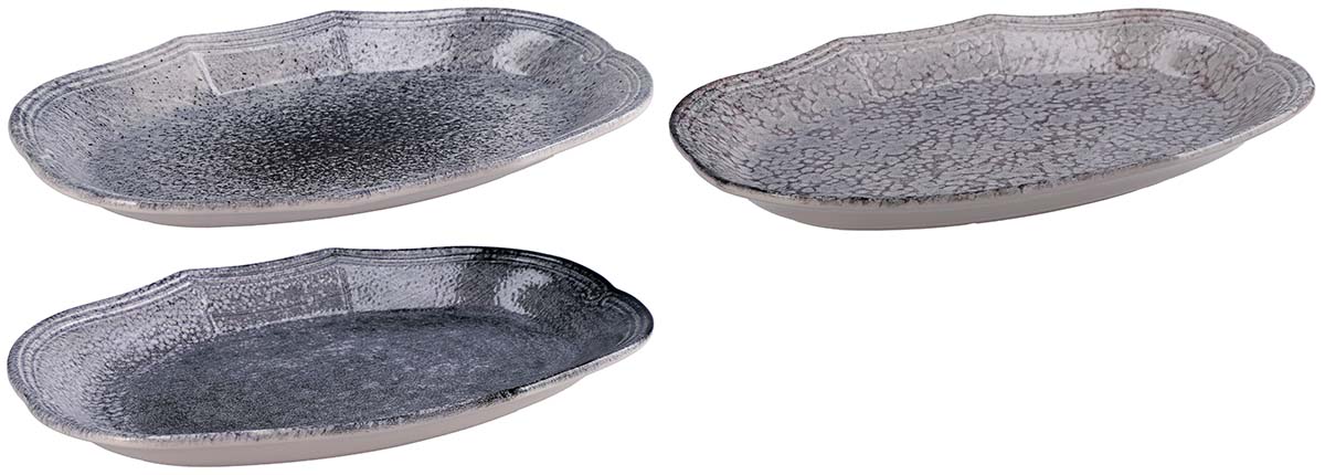 Keramički oval cvetnog dizajna 33x21cm (više vrsta) 