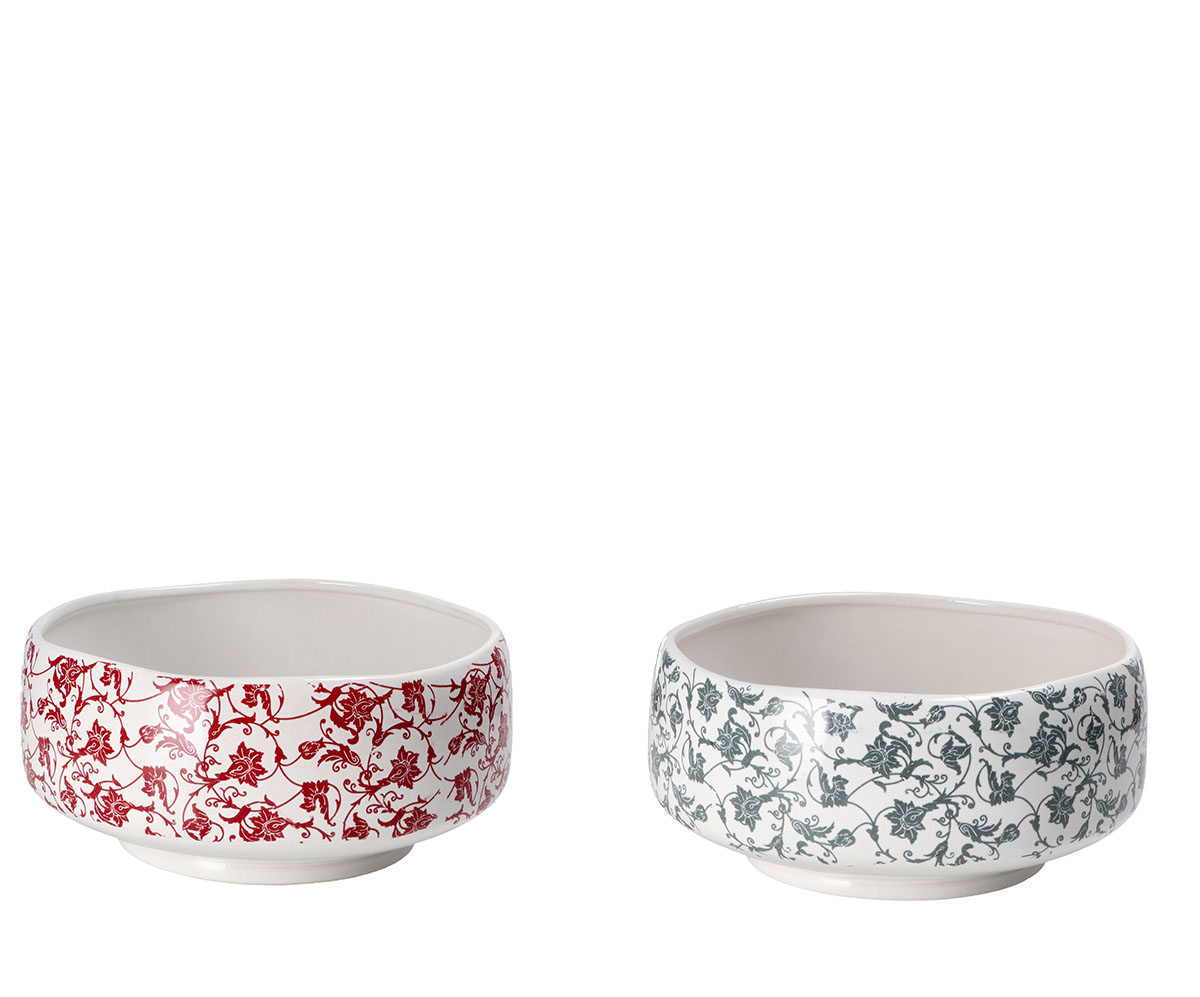 Keramička posuda cvetnog dizajna 21x10cm (više vrsta) 