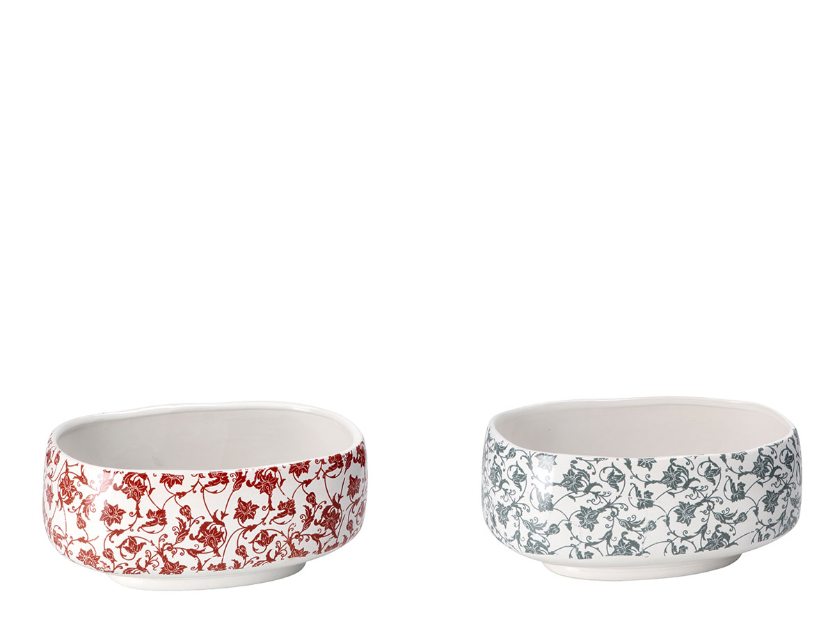 Keramička posuda cvetnog dizajna 23x16x10cm (više vrsta) 