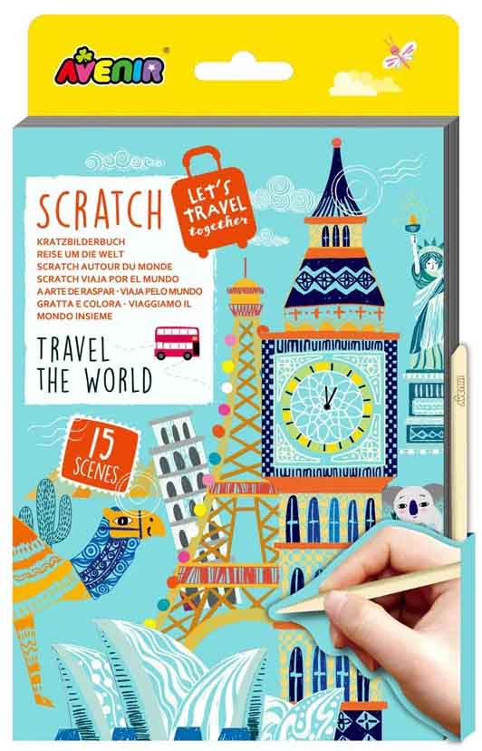 Grebalica scratch  book A5 TRAVEL THE WORLD 