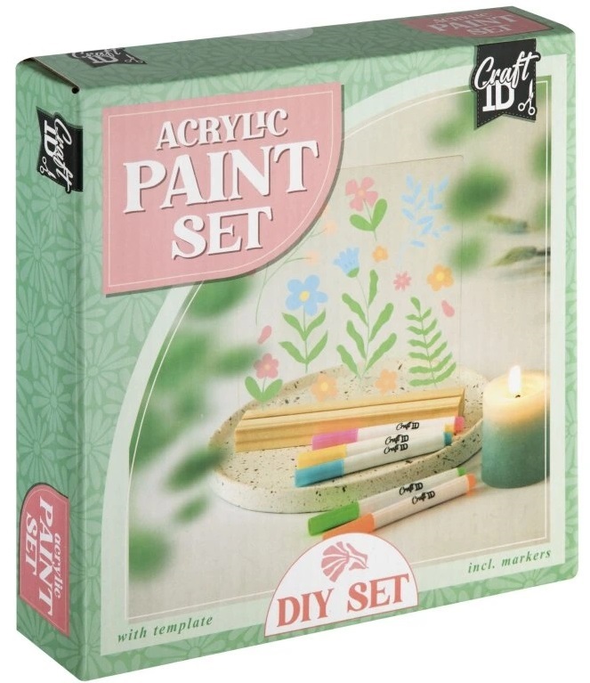 Kreativni set oboji po bojama CVEĆE + 5 akrilnih markera 