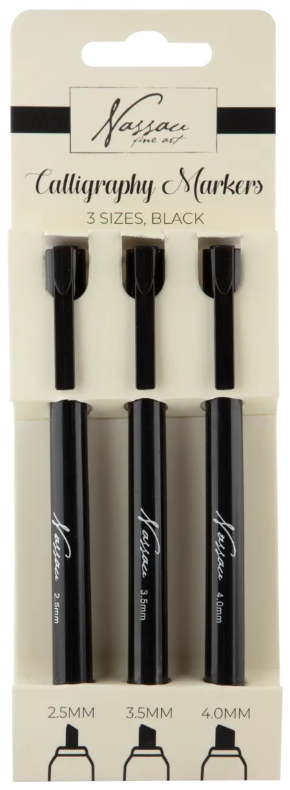 Set tri kaligrafska markera 