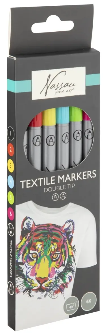 Dvostrani markeri za tkaninu 6kom 