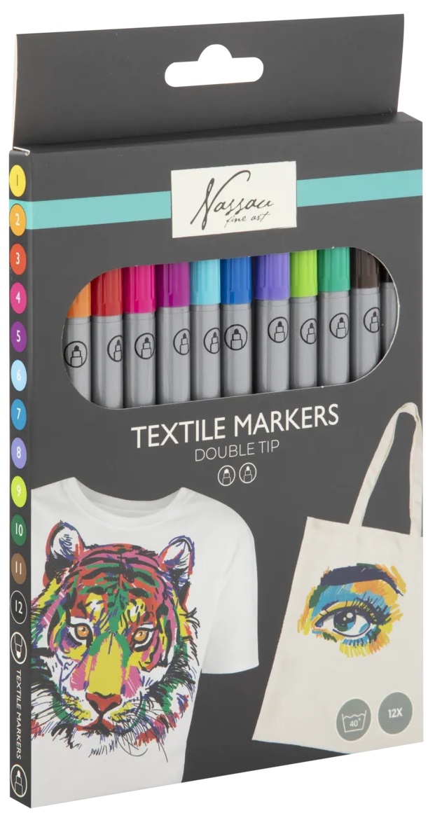 Dvostrani markeri za tkaninu 12kom 