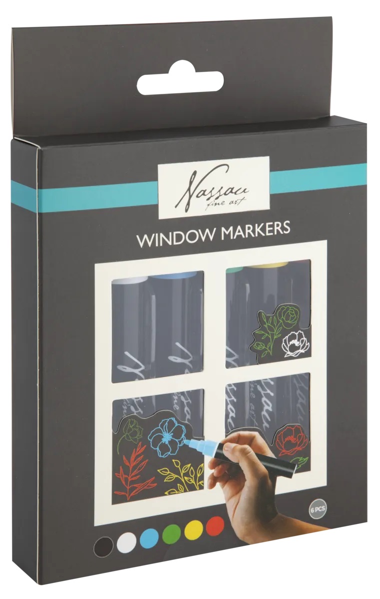 Set šest markera sa tečnom kredom 